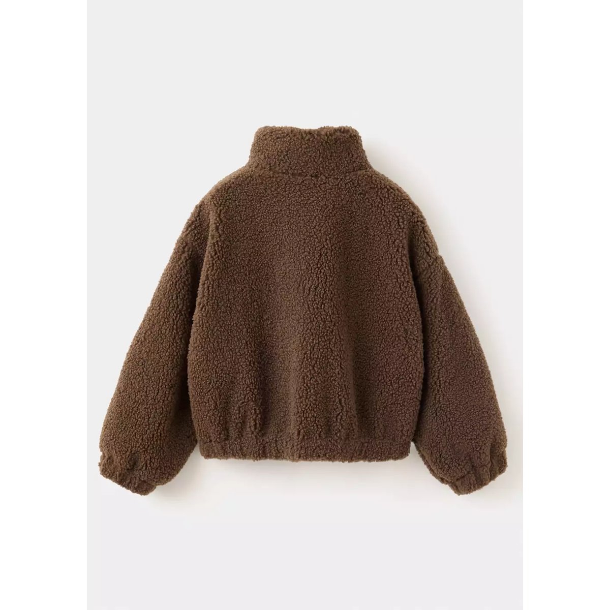 Manteau imitation mouton chocolat, MANGO KIDS