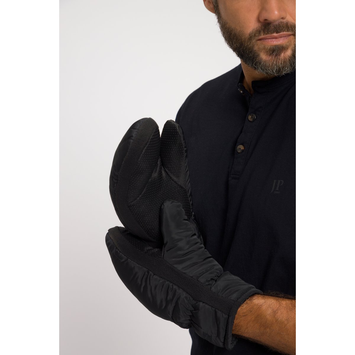 Gants ultra-chauds, type mitaine noir, JP1880