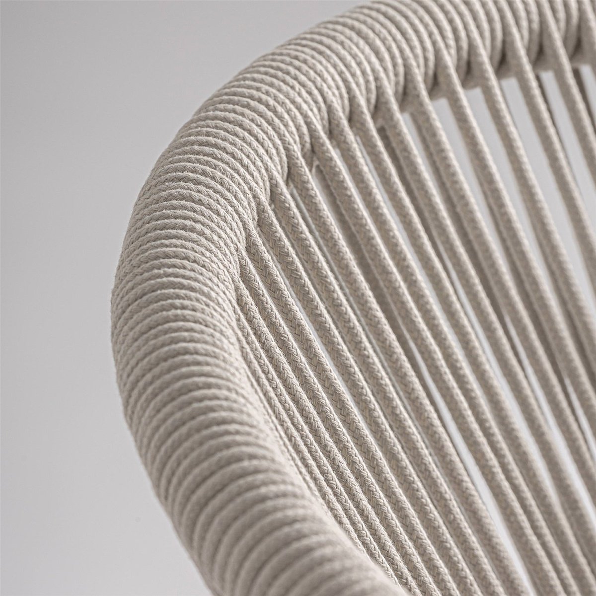 Chaise contemporaine dossier tressé VACIO gris et ivoire, RECOLLECTION