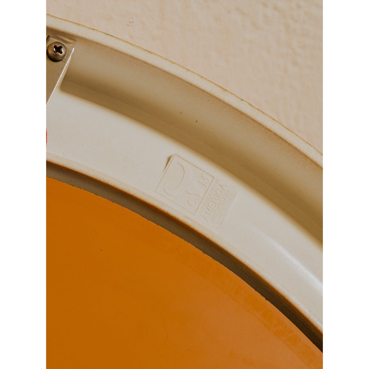 Miroir en fibre de verre orange Igor N°1179 - Bon état orange, DEBONGOUT