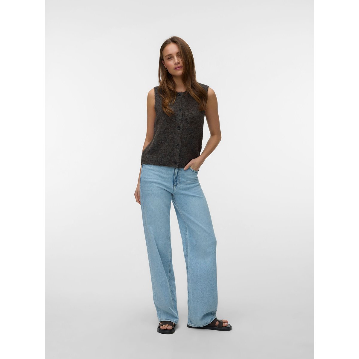 Gilet marron - chocolate torte 1, VERO MODA