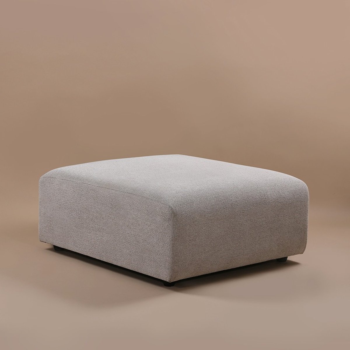 Repose-pieds en tissu rectangulaire Jax gris clair, HK LIVING
