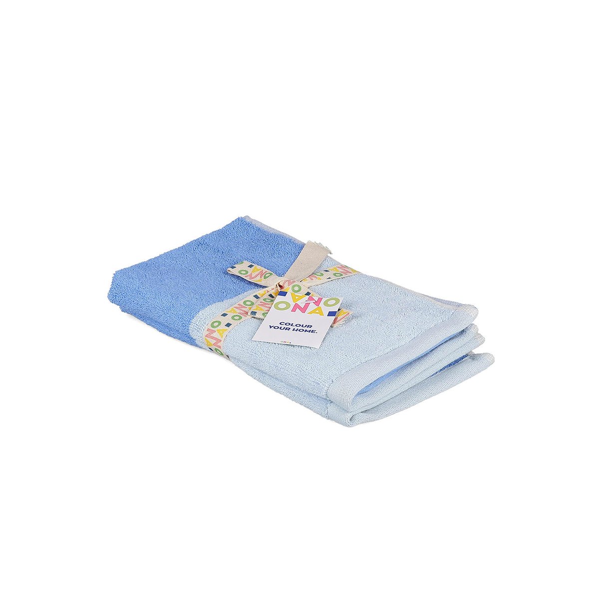 Lot de 2 Serviette De Main PIXIE bleu, ONA