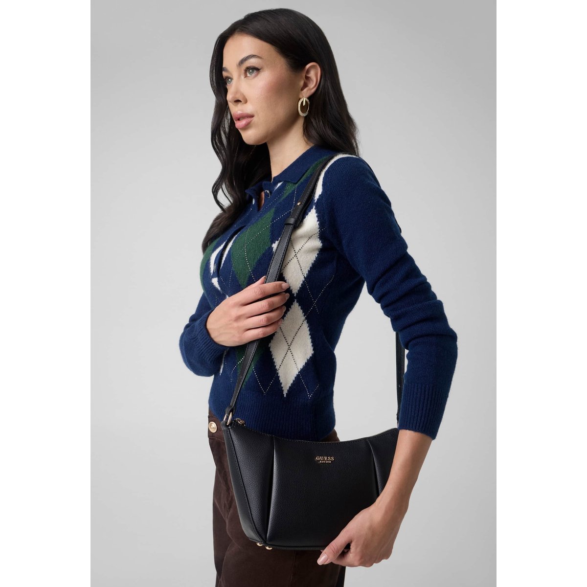 Sac À Épaule Melody noir, GUESS