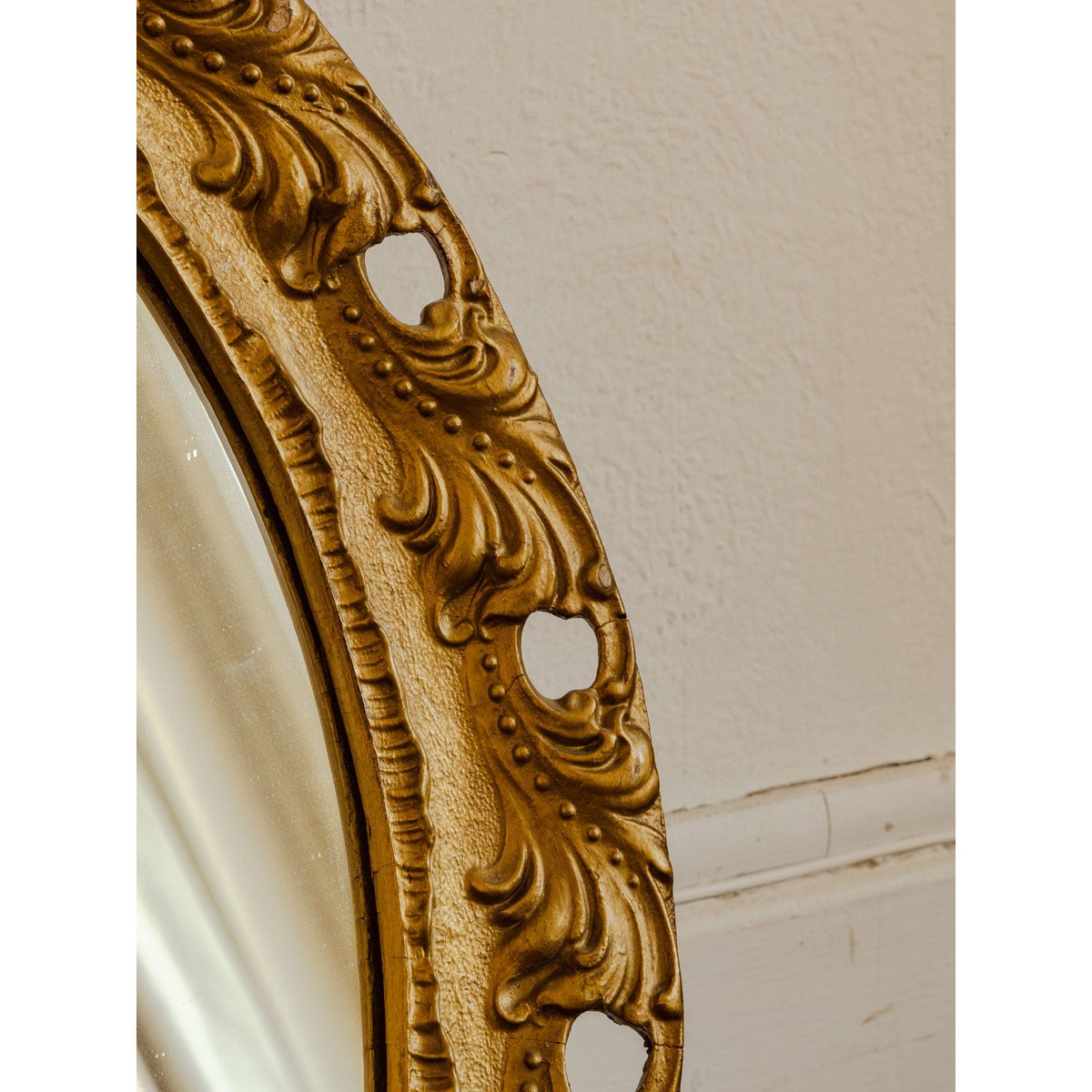 Miroir en résine doré Georges N°1484 - Bon état doré, DEBONGOUT
