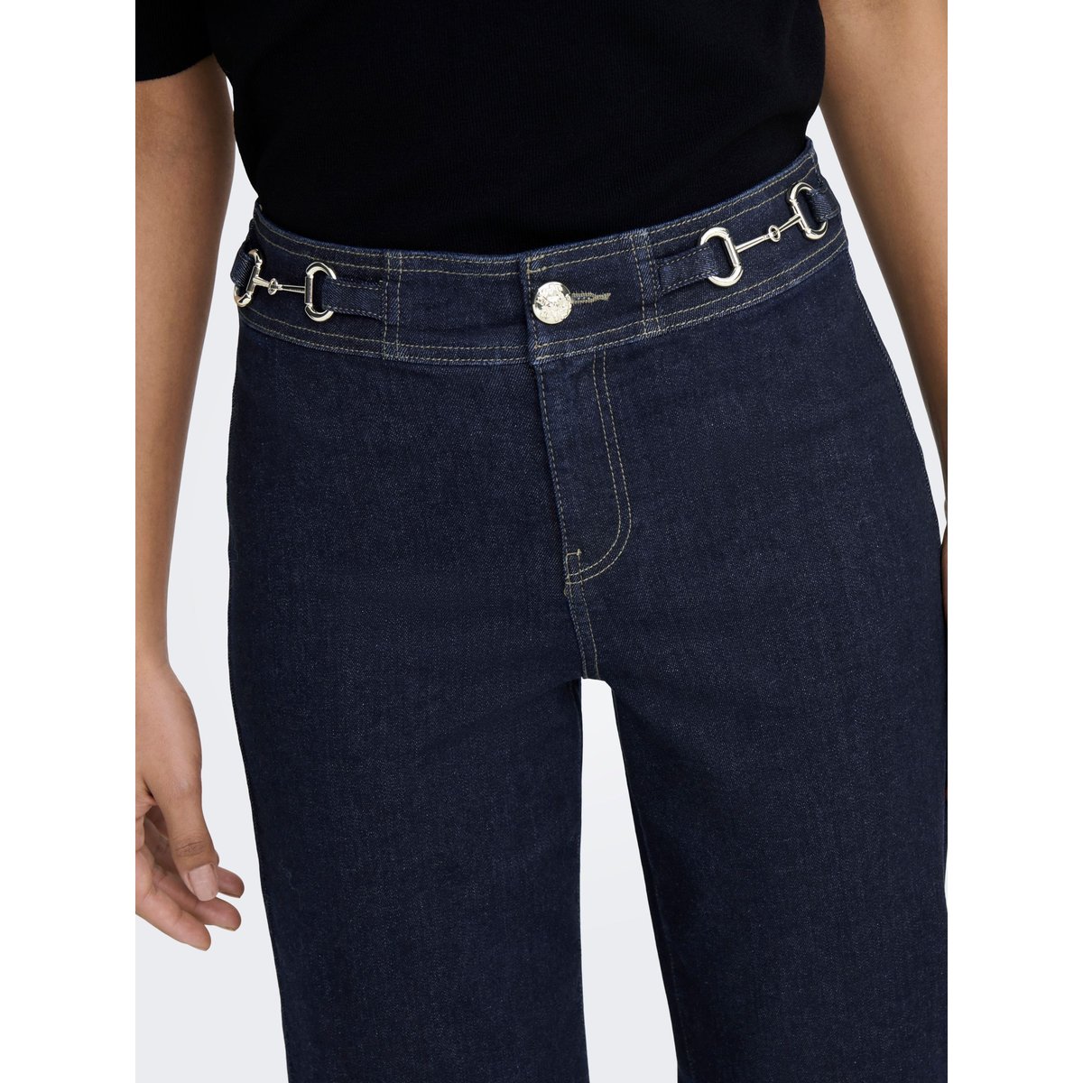 Jean À Jambe Large dark blue denim, ONLY