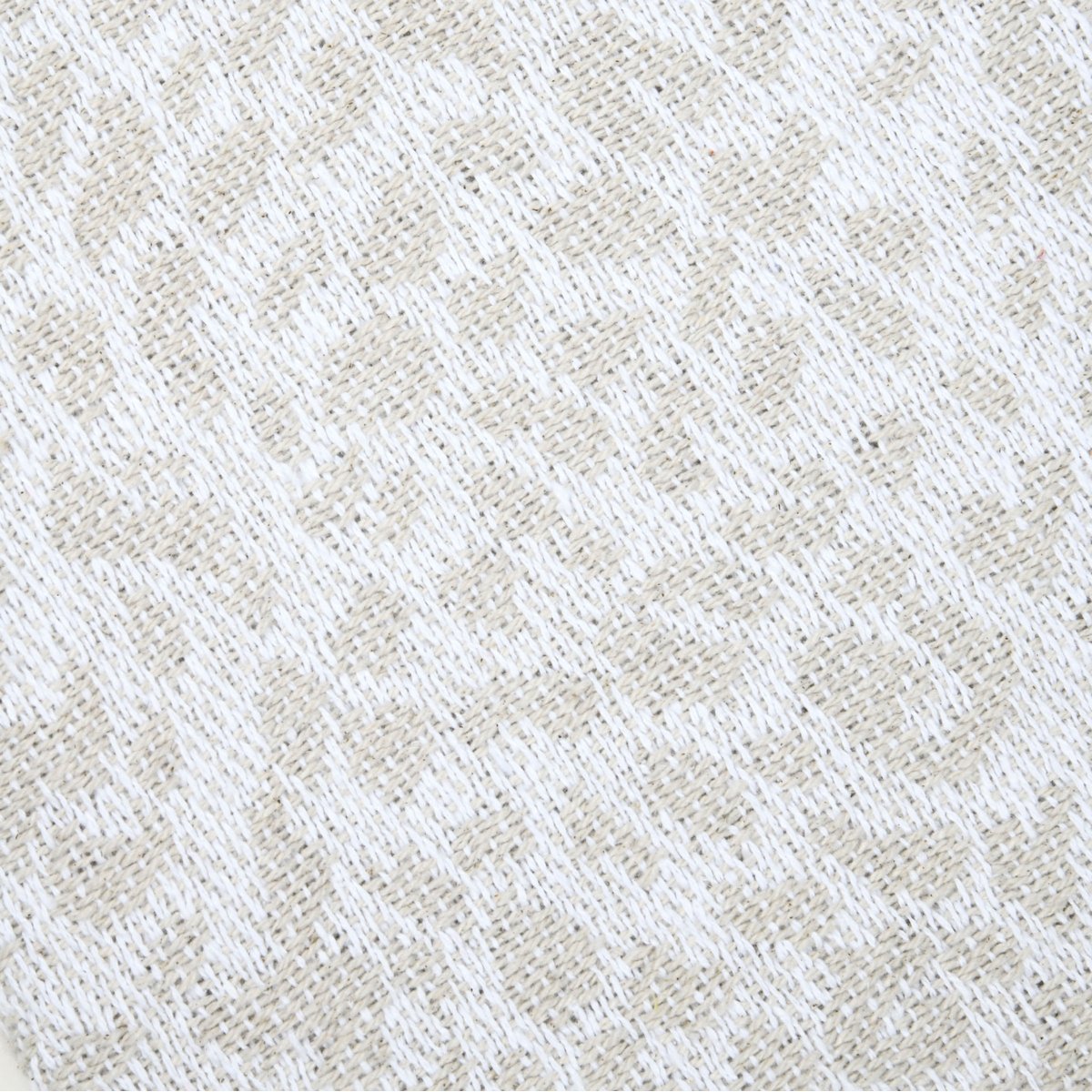 Plaid en coton à motif léopard tissé et franges naturel, LOVELY CASA