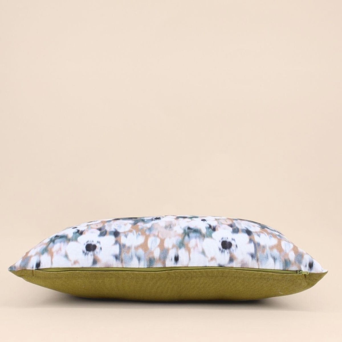 Coussin imprimé floral 30x50cm vert, ORNAMI