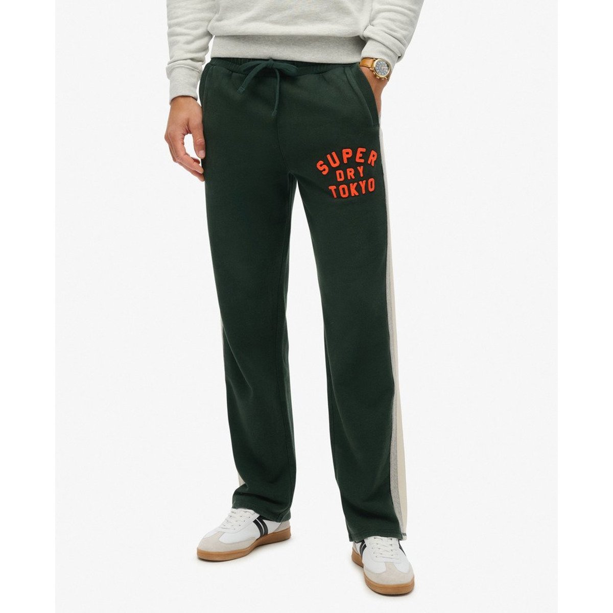 Pantalon de survêtement Vintage Athletic vert foncé academy, SUPERDRY