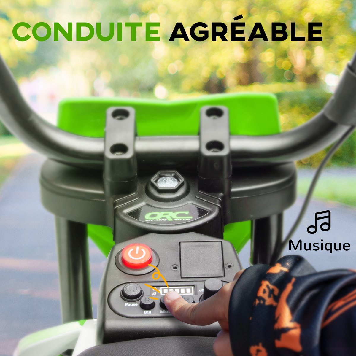 Moto électrique à conducteur assis PP Vert vert, AIYAPLAY