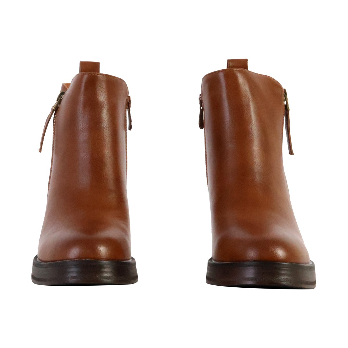 Bottines à Zip camel, THE DIVINE FACTORY
