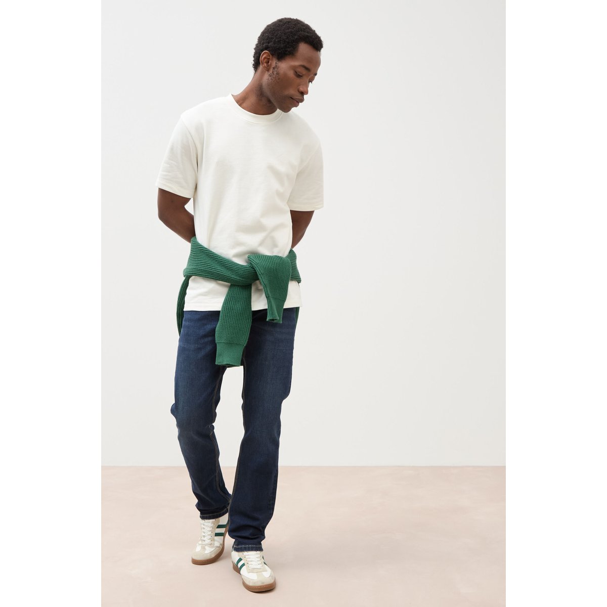 Jeans straight longueur 34 denim brut, BONOBO