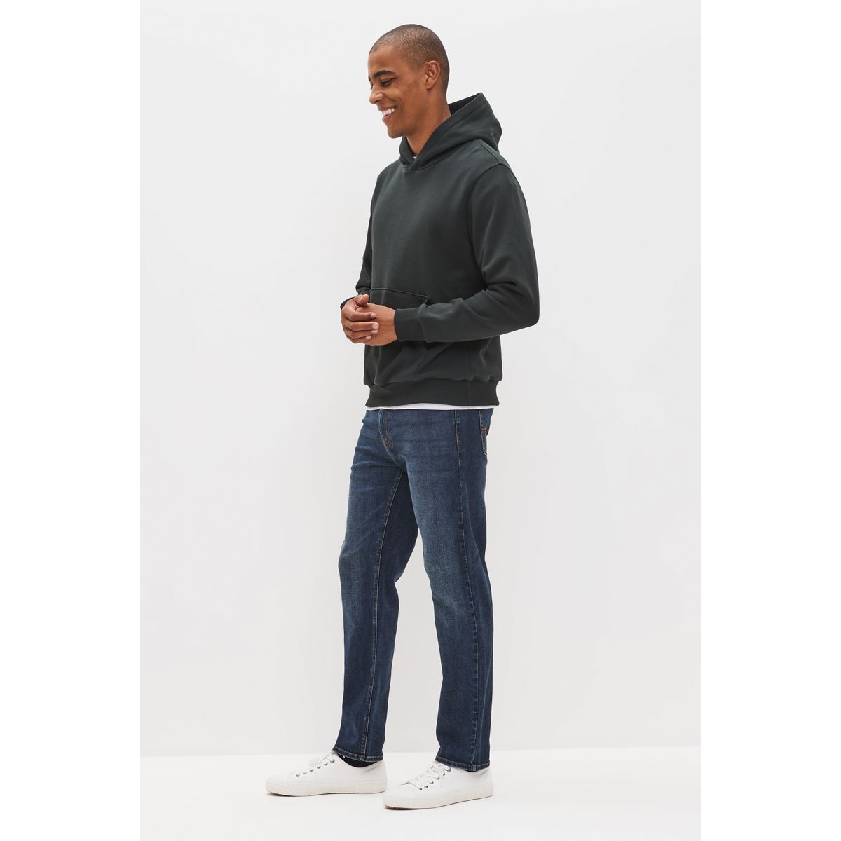 Jean stretch motion flex - coupe droite bleu moyen, NEXT