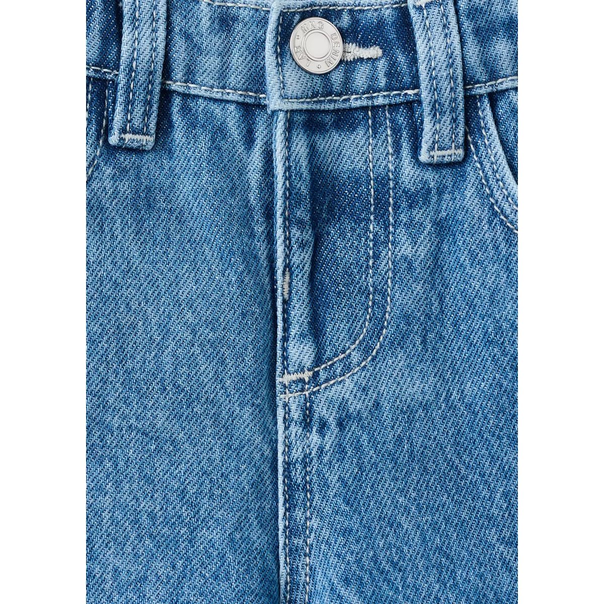 Short en jean à clous bleu moyen, MANGO BABY
