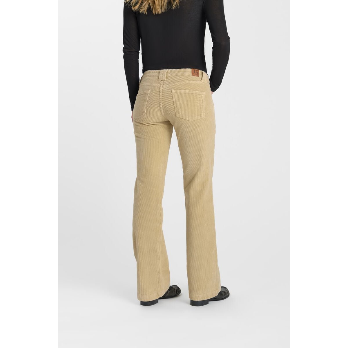 Pantalon flare FLAREVEL beige, LE TEMPS DES CERISES