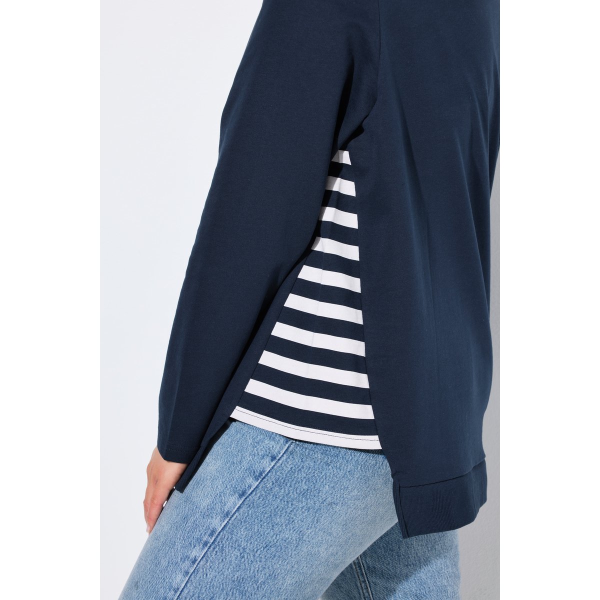 Sweat-shirt coupe évasée marine, ULLA POPKEN