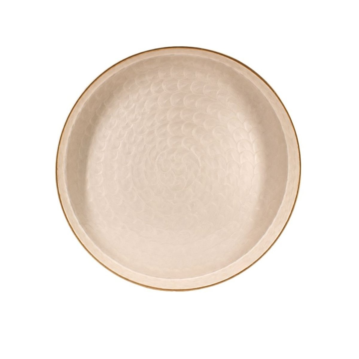 Plateau en métal doré aspect nacré 46cm doré, ORNAMI