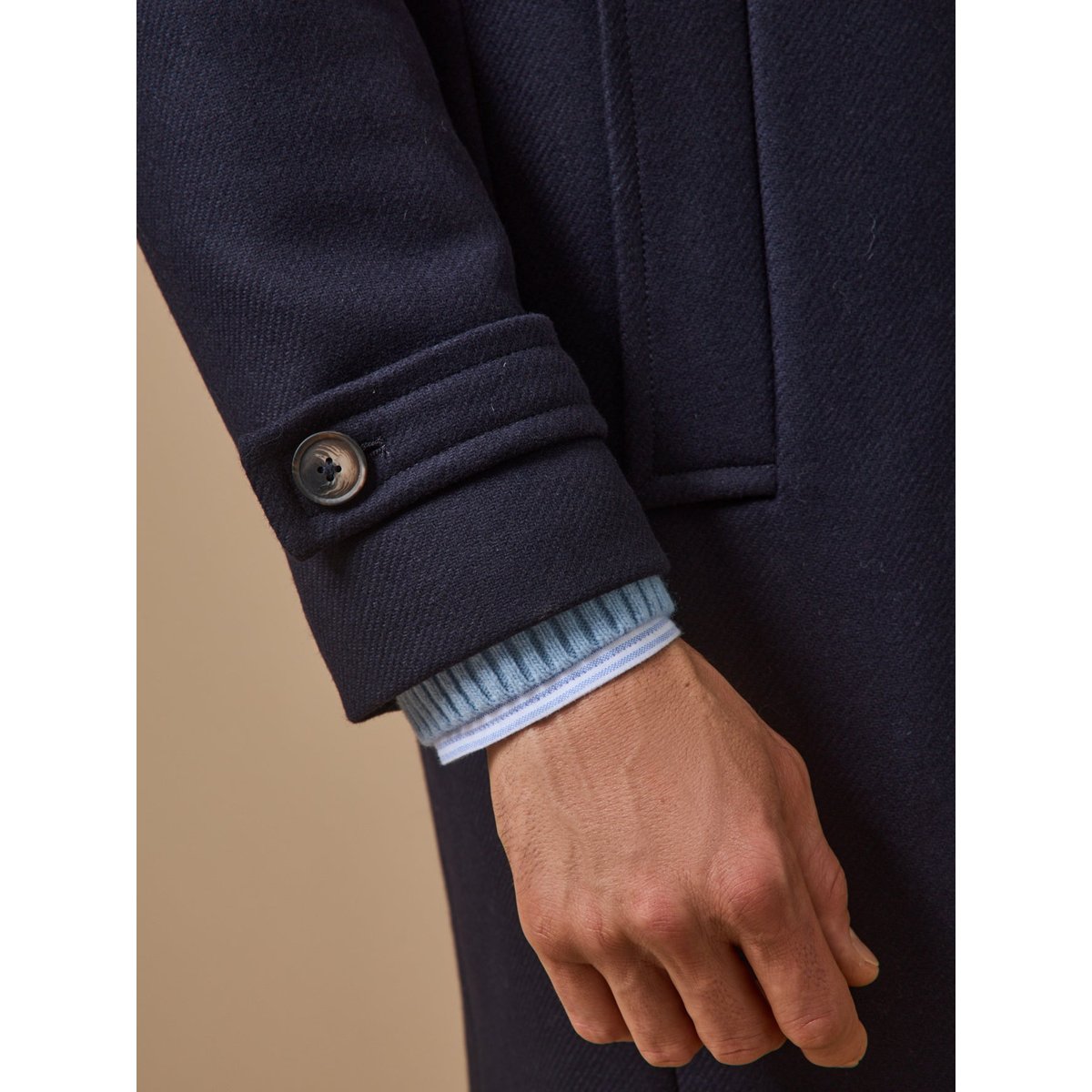 Manteau pardessus lainage marine, CYRILLUS