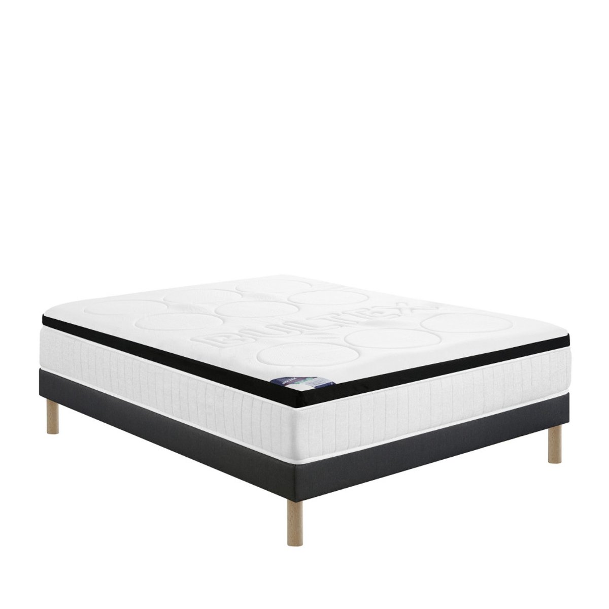 Surmatelas à mémoire de forme 7 cm, accueil enveloppant- MEMO 7 couleur unique, BULTEX