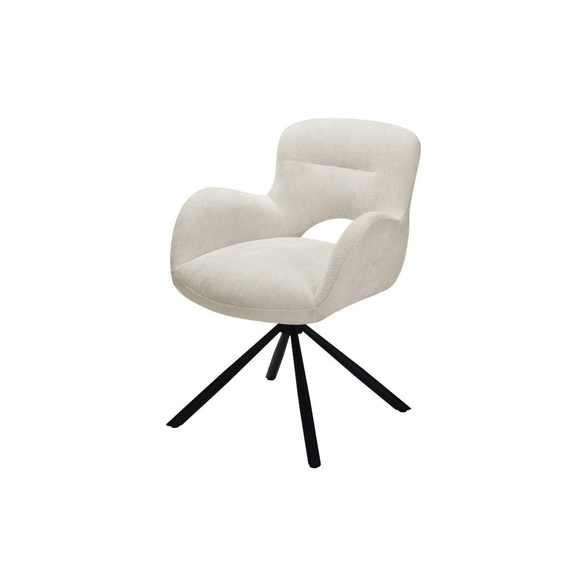 Chaise pivotante COZAL beige clair et noir, RECOLLECTION