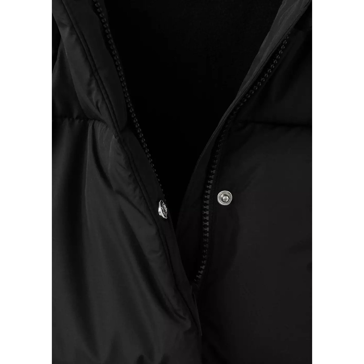 Anorak long matelassé noir, MANGO KIDS
