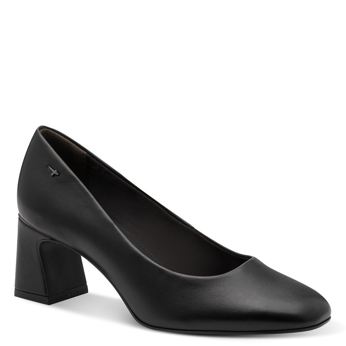Escarpin en cuir noir, TAMARIS