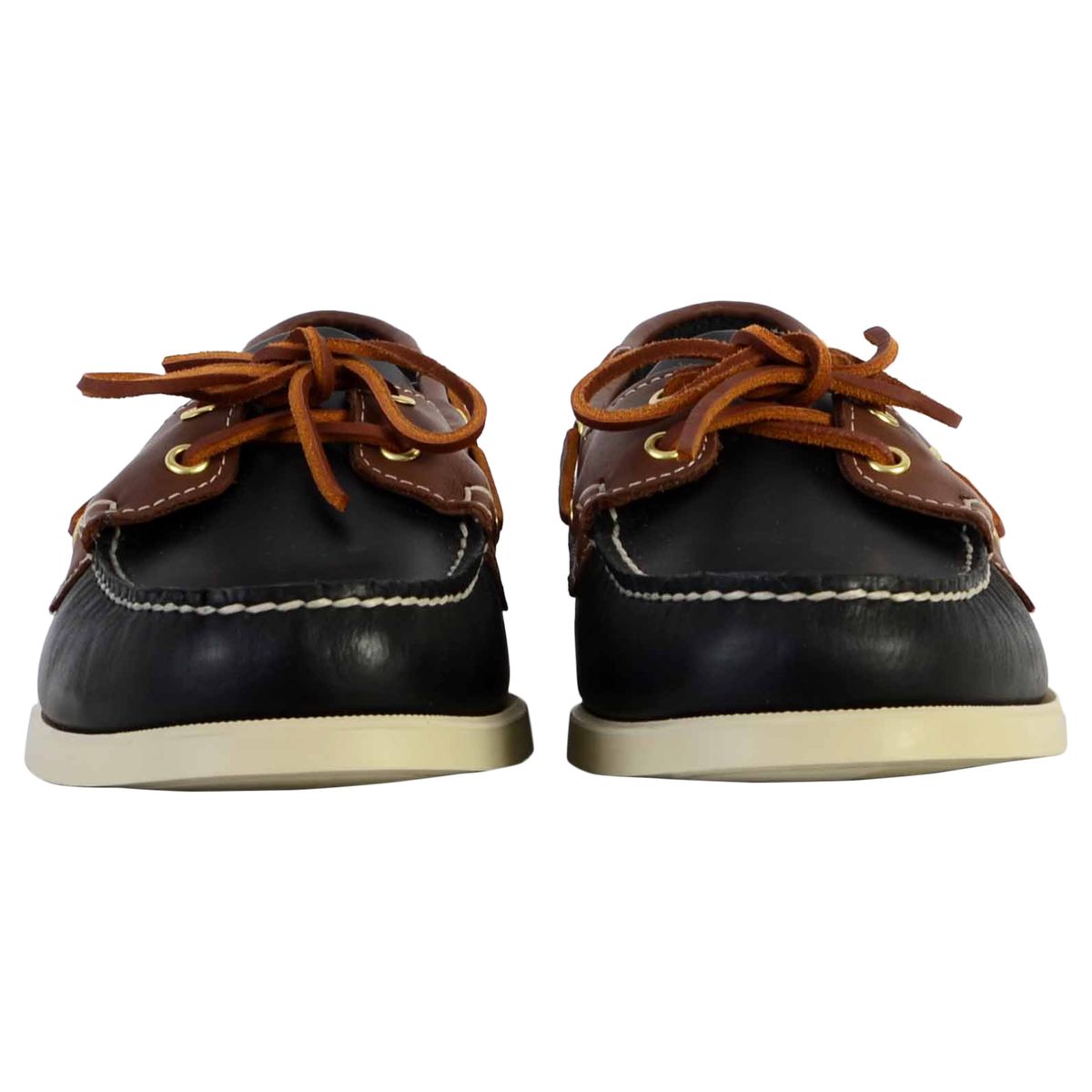 Derby Cuir Sebago Portland Wax Lea noir marron, SEBAGO