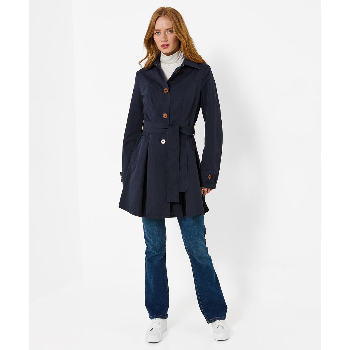 Manteau Ceinturé Annabelle bleu, JOE BROWNS