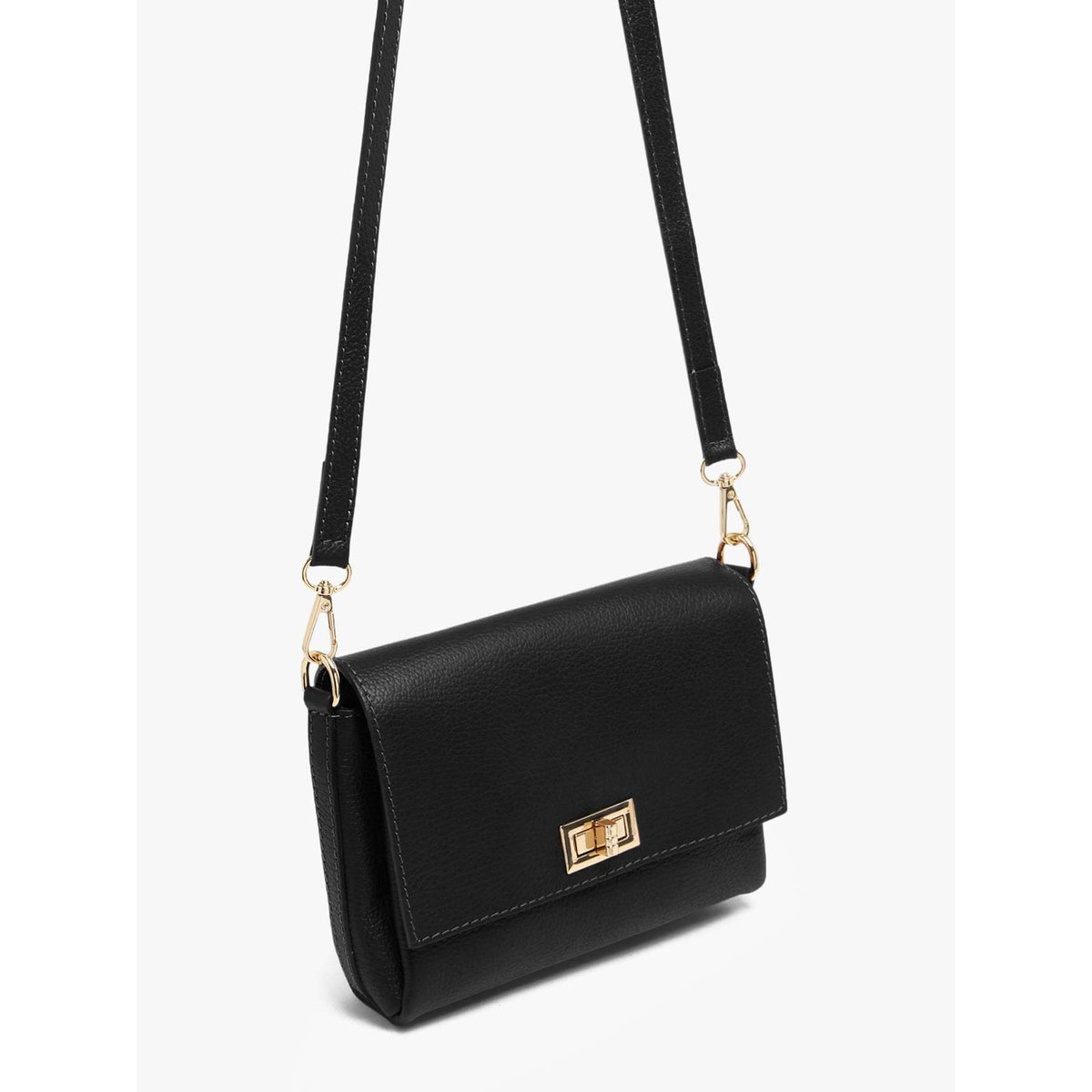 Sac bandoulière Caviar cuir nero, MILANO