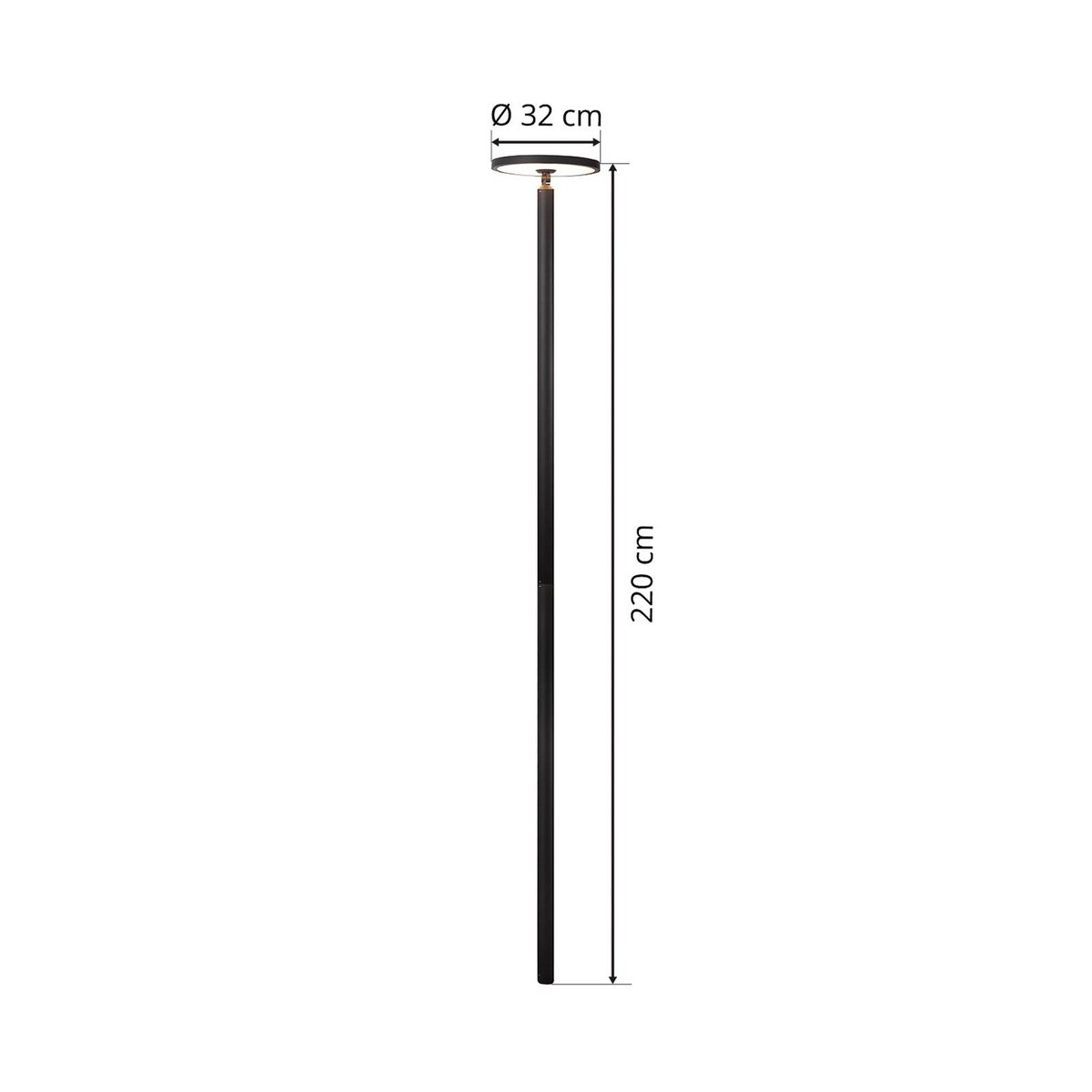 Lampadaire extérieur en aluminium moderneLED anthracite, blanc, LUCANDE