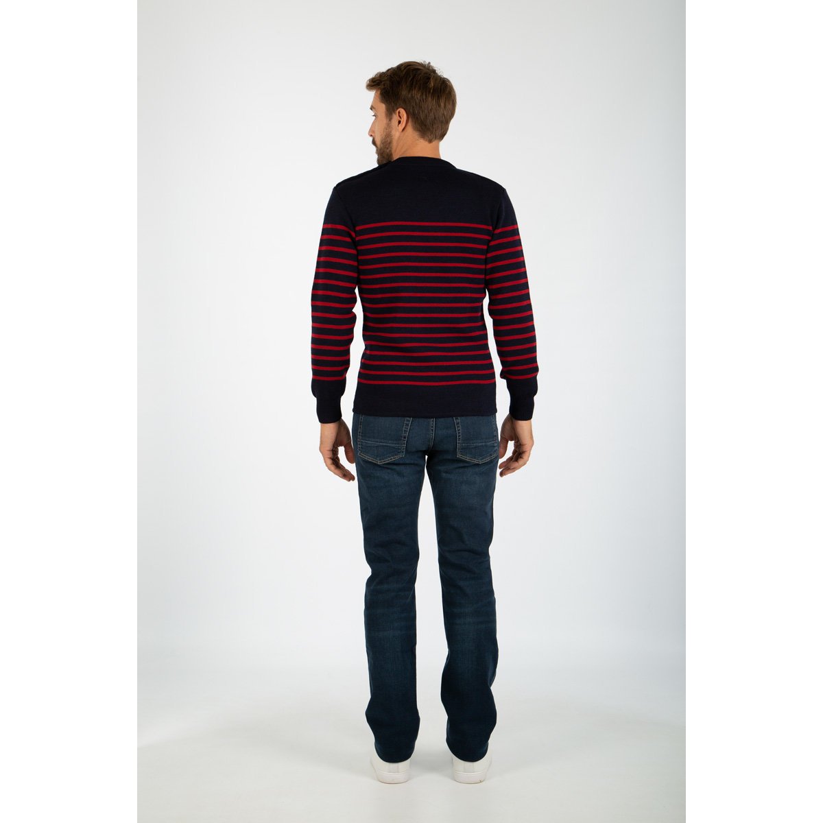 Jean coupe regular en coton LOUGRE stone, ARMOR-LUX