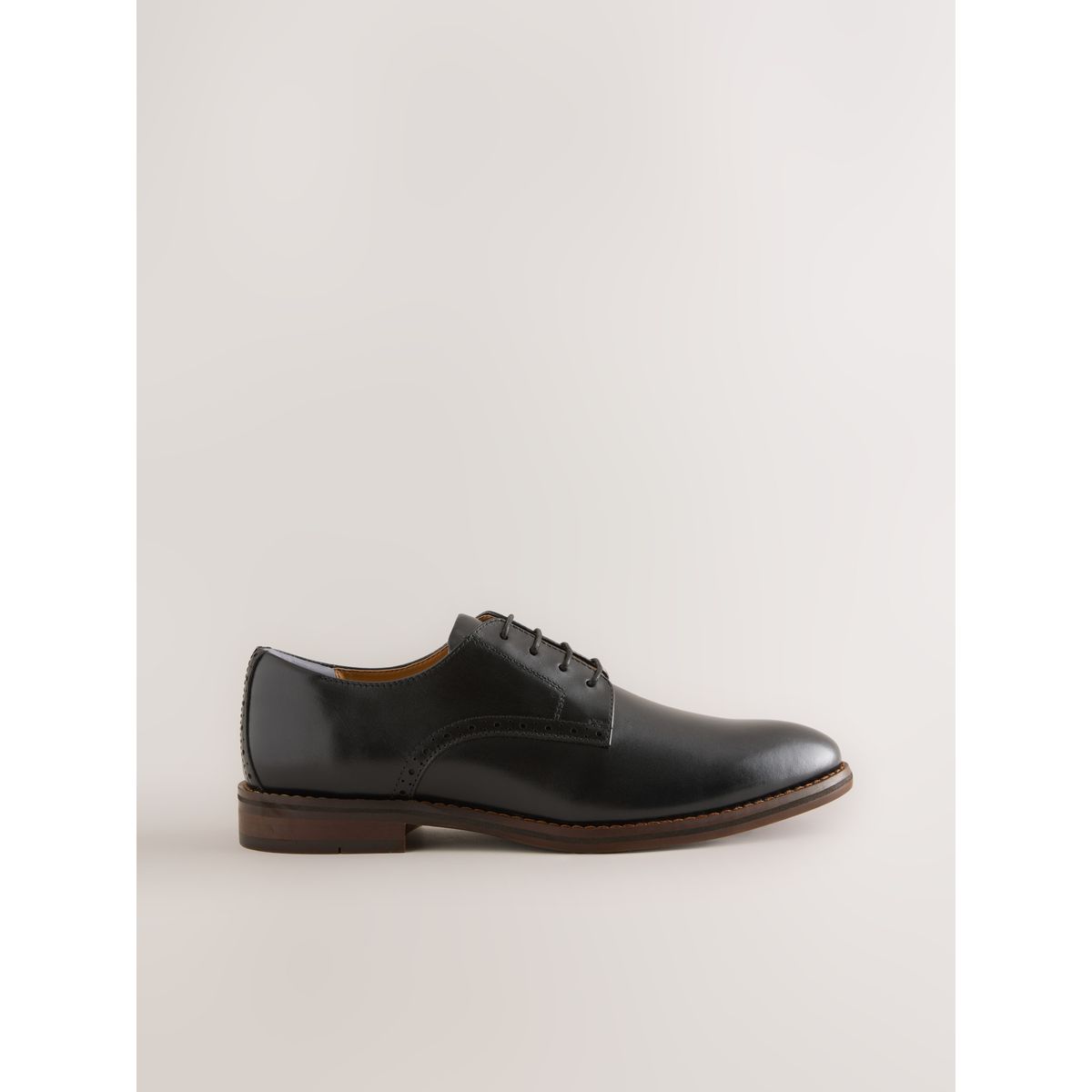 Chaussures derby en cuir marron, NEXT