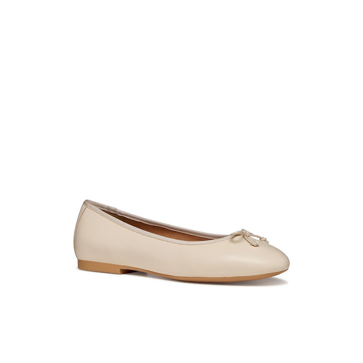 Ballerines en cuir Palmaria beige, GEOX