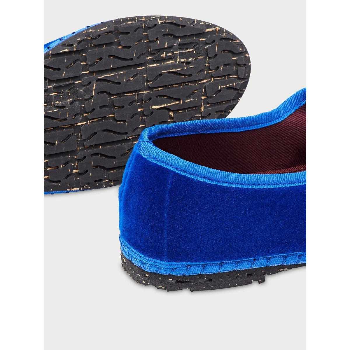 Ballerines Mary-Jane en velours Oe bleu/bleu clair, FLABELUS