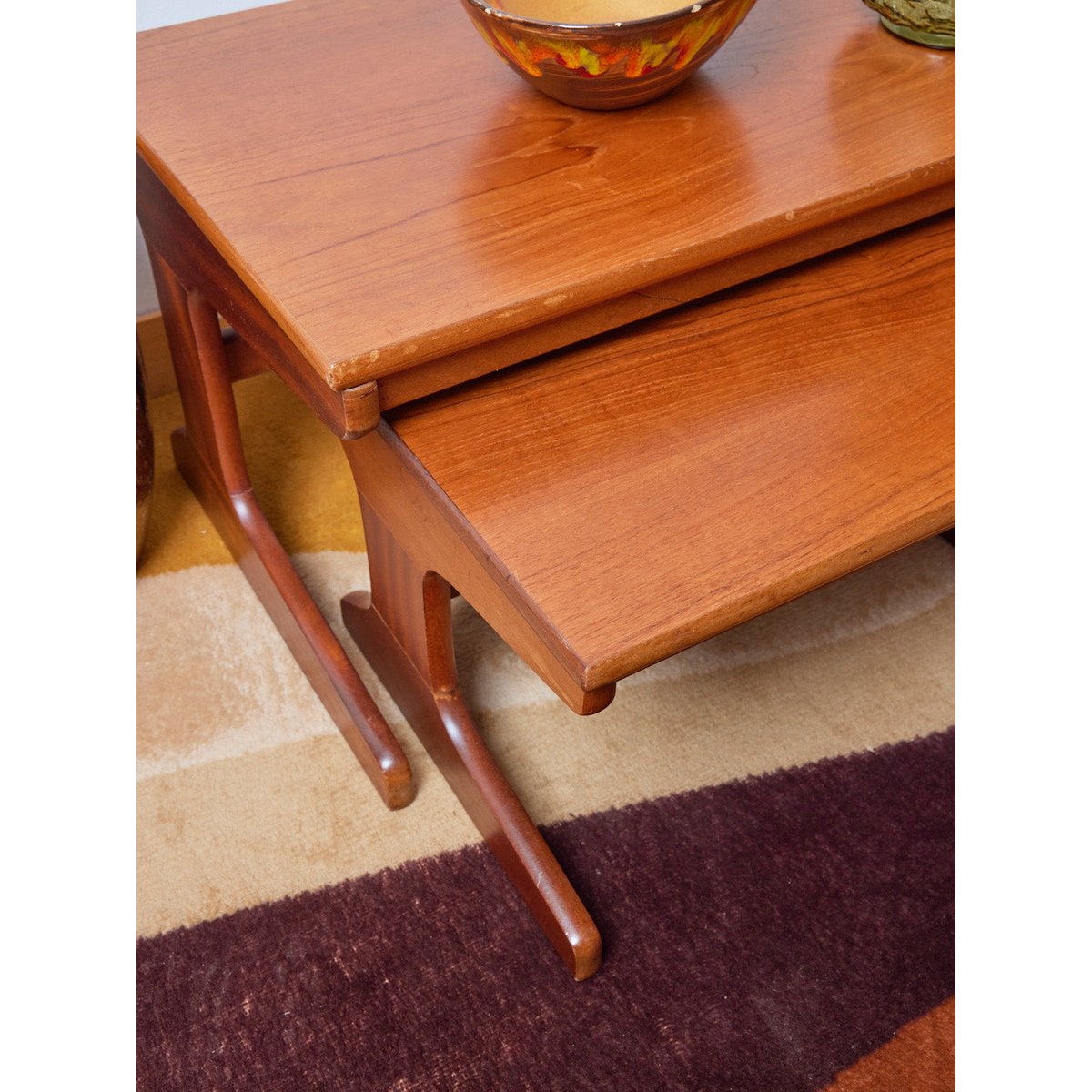 tables gigognes scandinaves Barbara N°127 - Bon état bois clair, DEBONGOUT