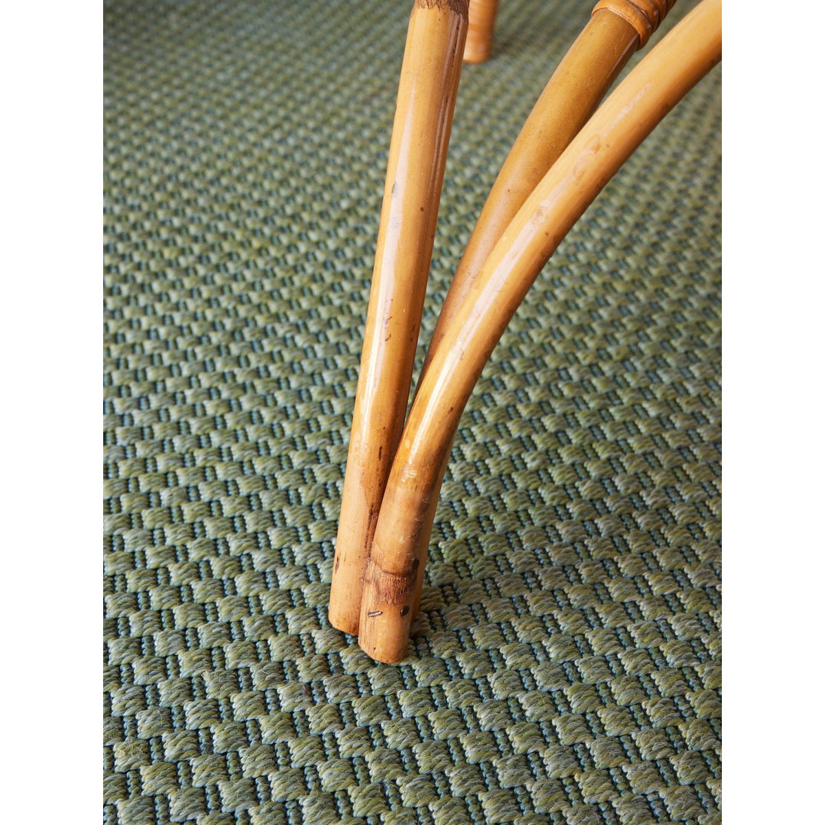 Table basse en rotin Léonie N°872 - Bon état bois clair, DEBONGOUT