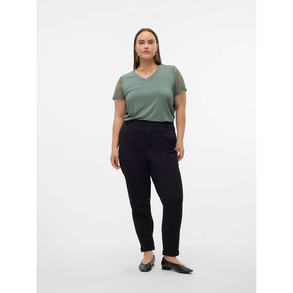 Pantalon VMCMAYA Taille moyenne Pantalons noire - black, VERO MODA