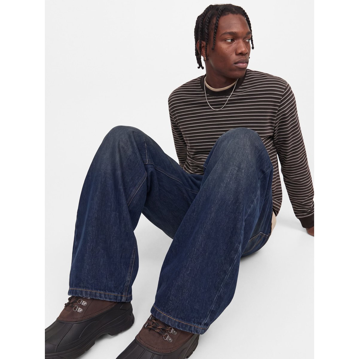 T-Shirt marron - chocolate torte 1, JACK & JONES
