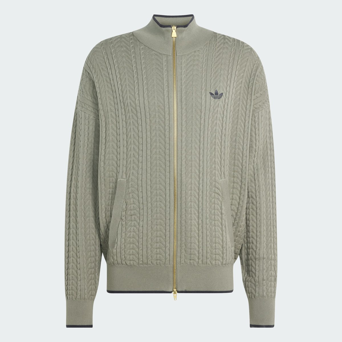 Veste De Survêtement Maille Torsadée Firebird Veste De Survêtement Maille Torsadée Firebird silver pebble, adidas Originals