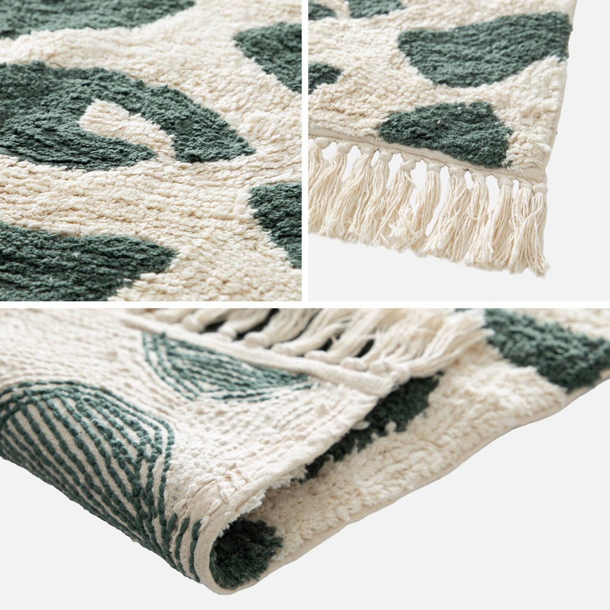 Tapis intérieur rectangulaire contemporain GLEN vert foncé, SWEEEK