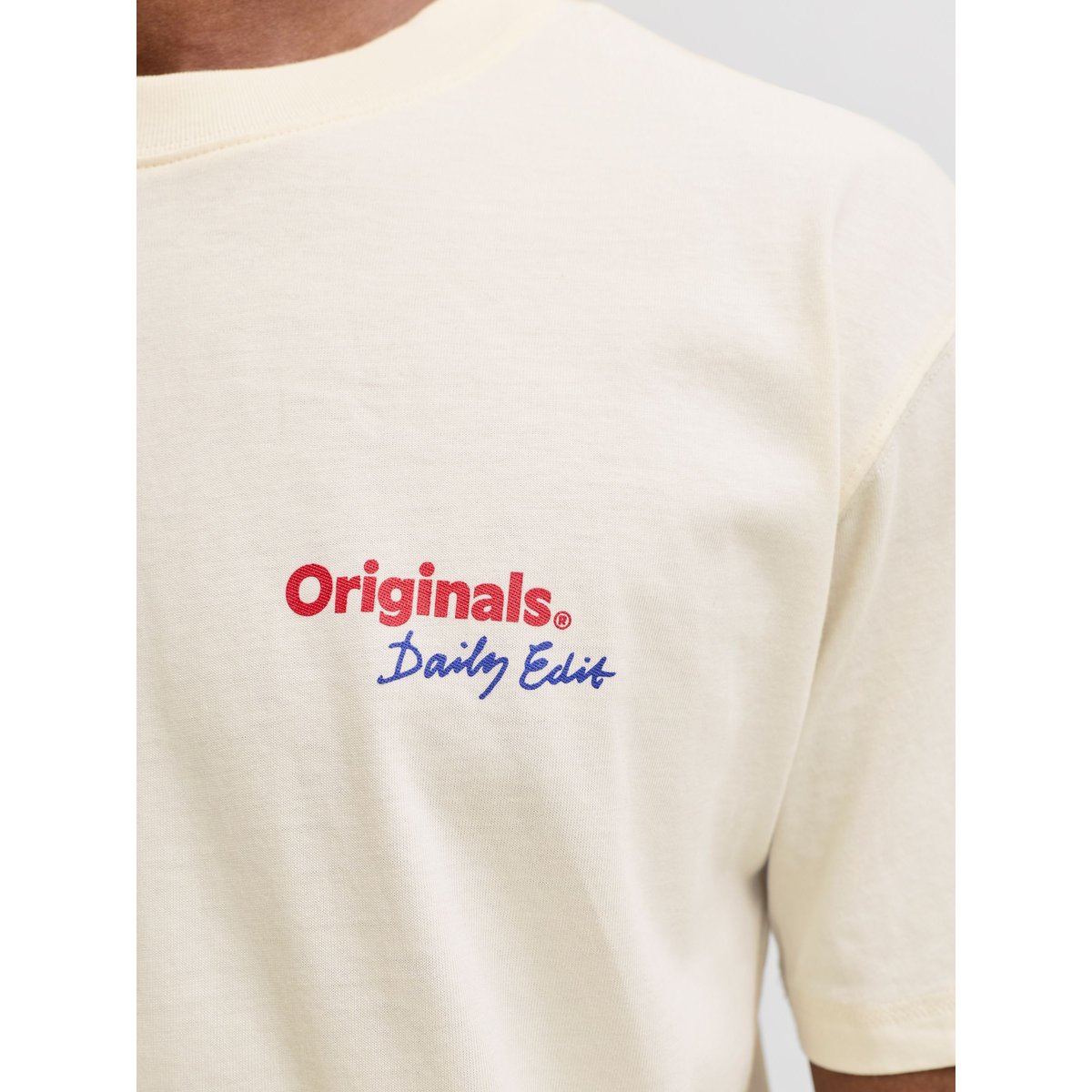 T-Shirt antique white, JACK & JONES
