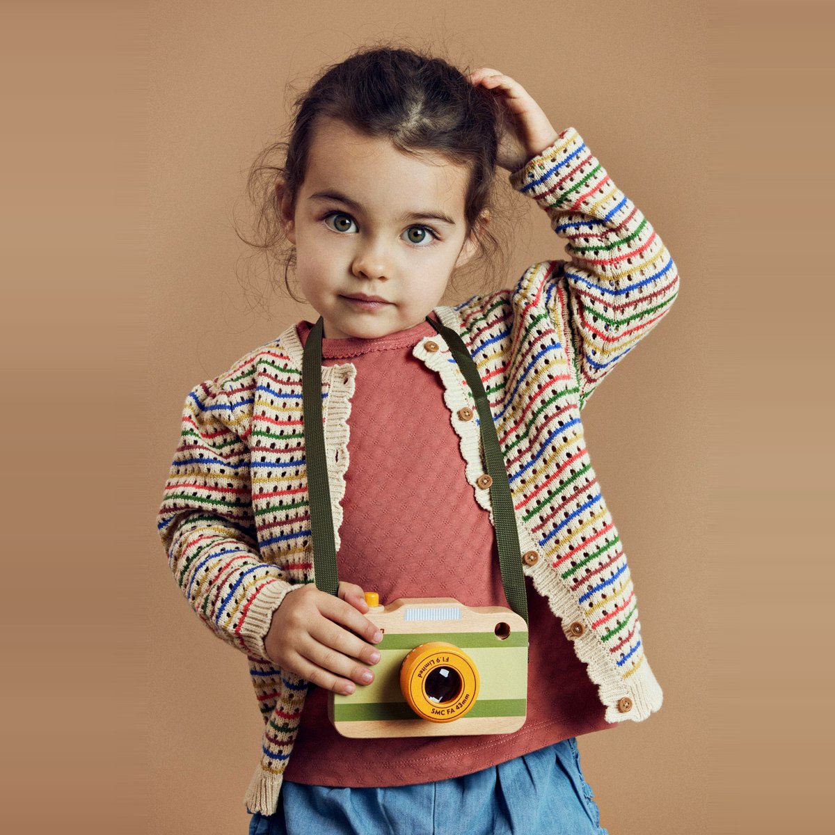 Cardigan tricot rayé en coton naturel, BOUT'CHOU