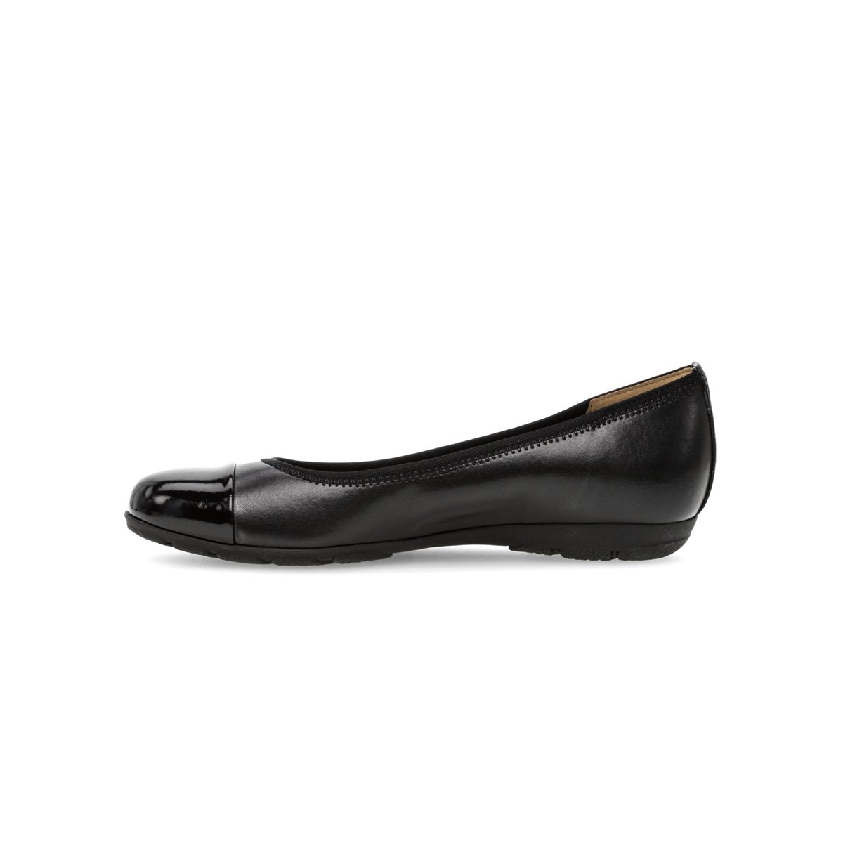 Ballerines en cuir à talon décroché noir, GABOR