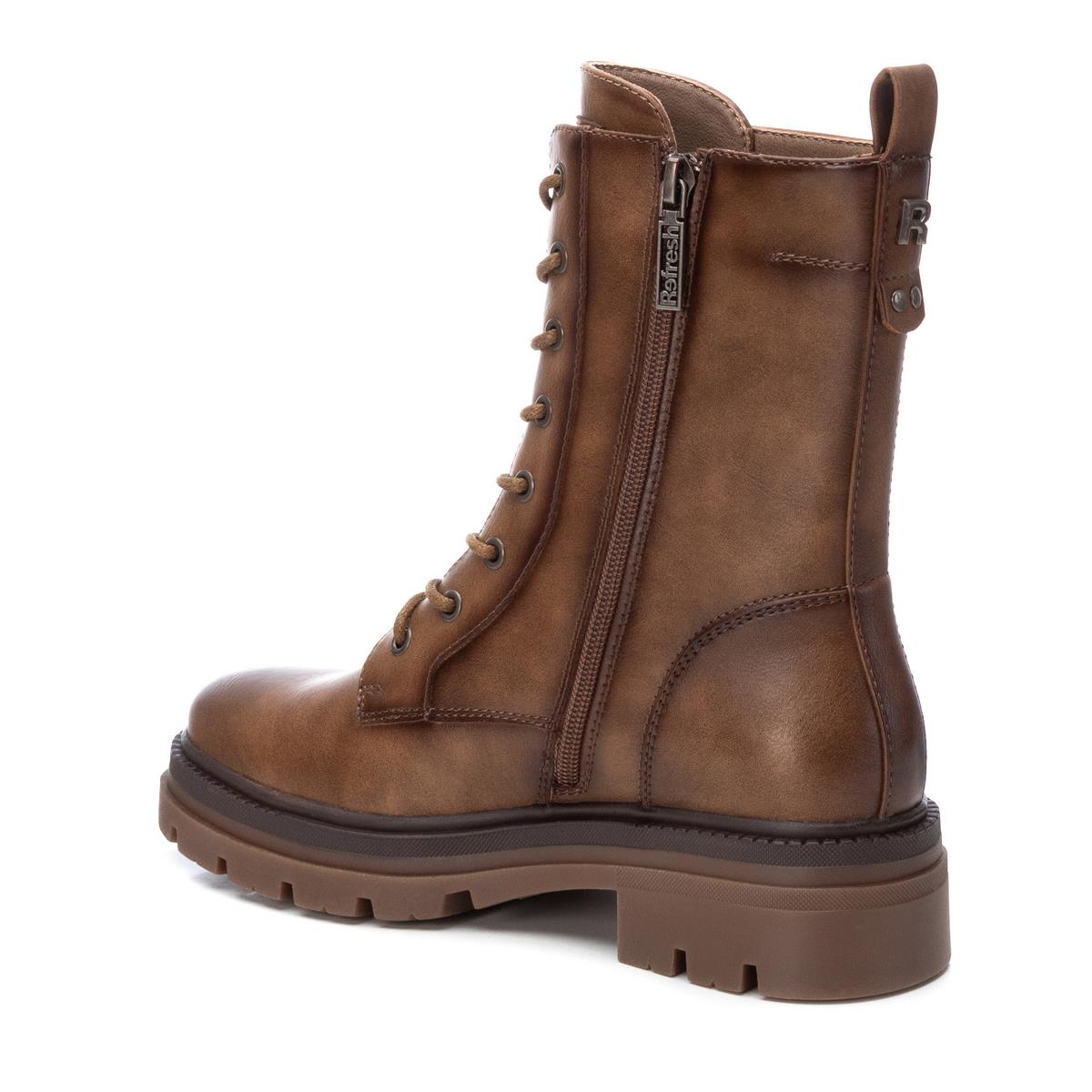Bottine Militaire Plaine Décontractée Fermeture éclair taupe, REFRESH