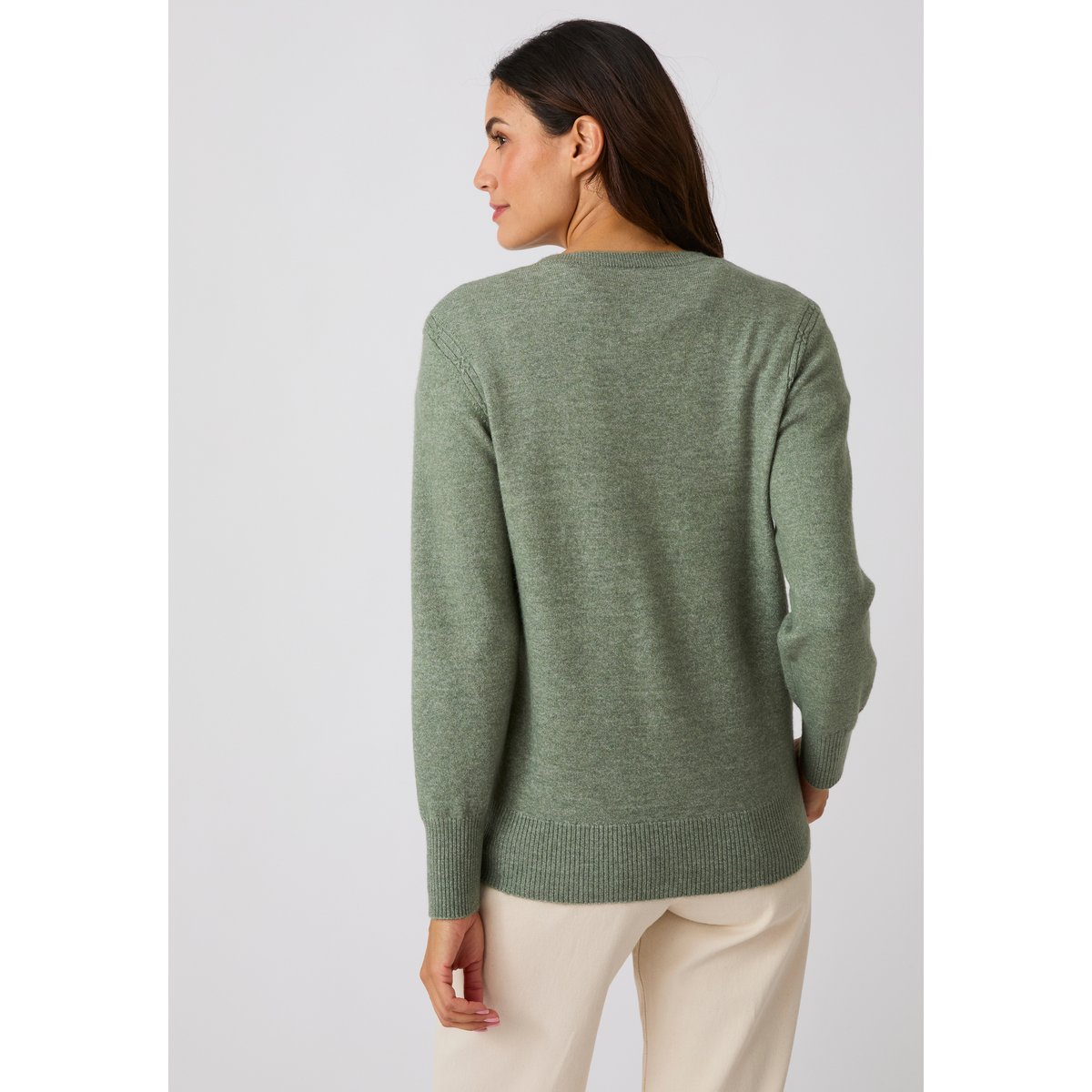 Cardigan fine maille Thermolactyl vert, DAMART