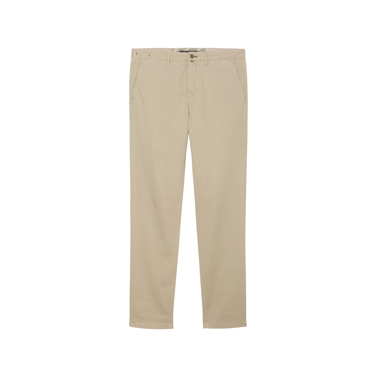 Chino modèle Malmö slim en twill de coton biologique creme, MARC O'POLO