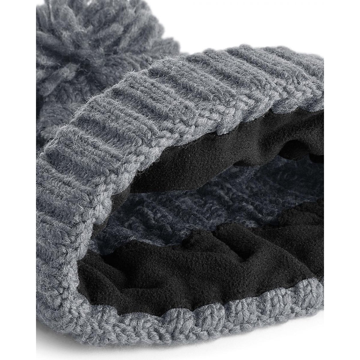 Bonnet à pompon gris clair, BEECHFIELD