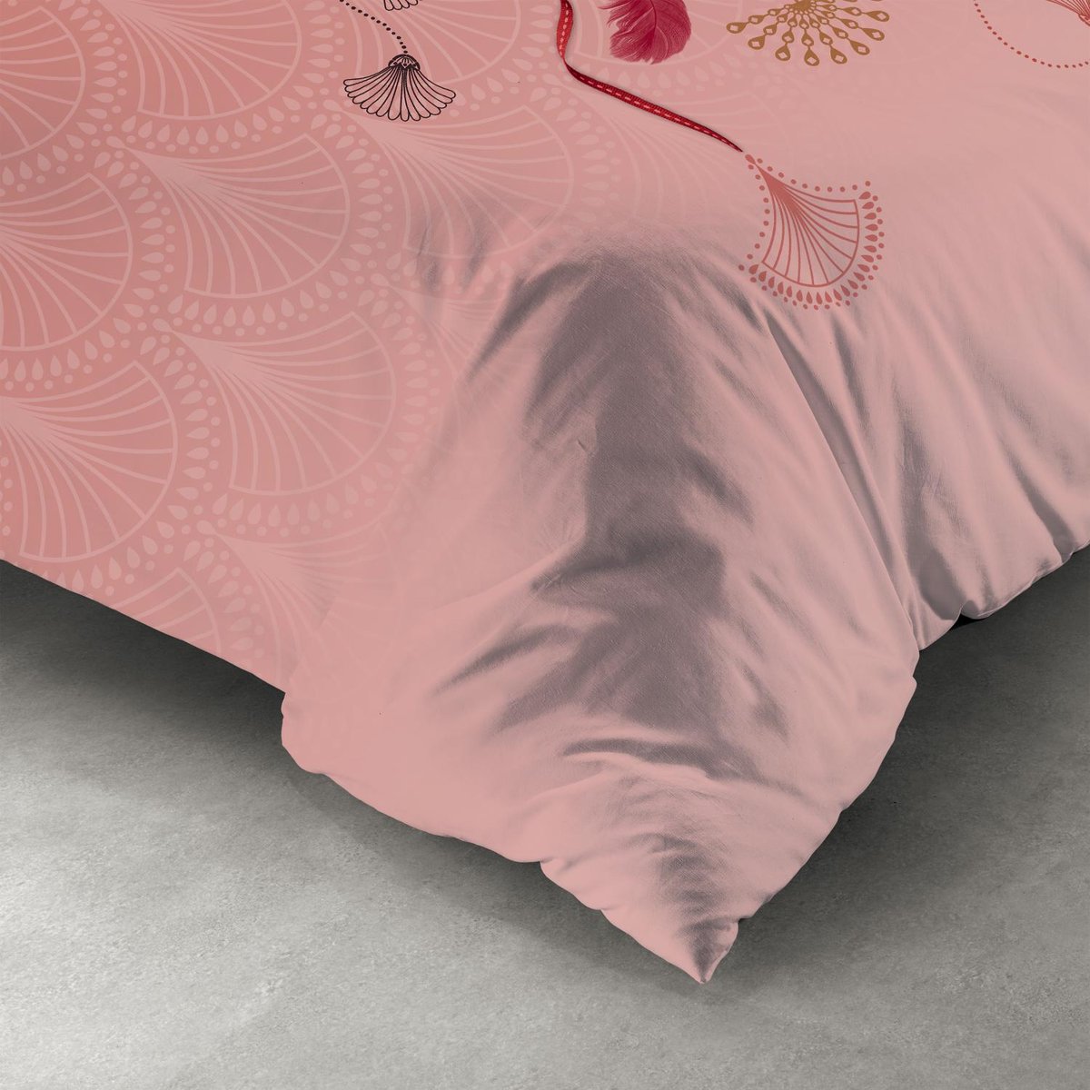 Parure housse de couette coton, Cancandream rose, C DESIGN HOME TEXTILE