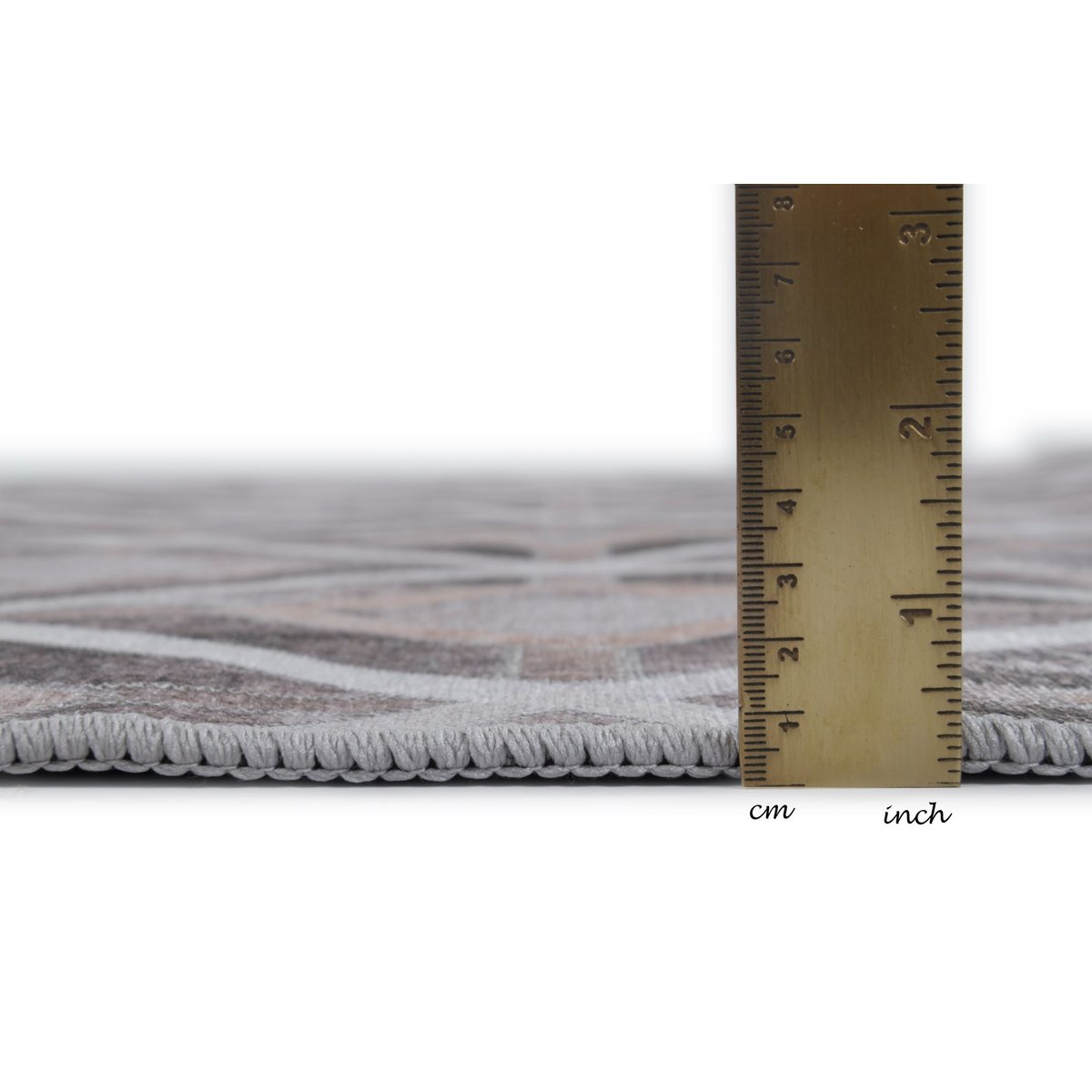 Tapis imprimé Serena, aspect cuir, plat marron, GINO FALCONE
