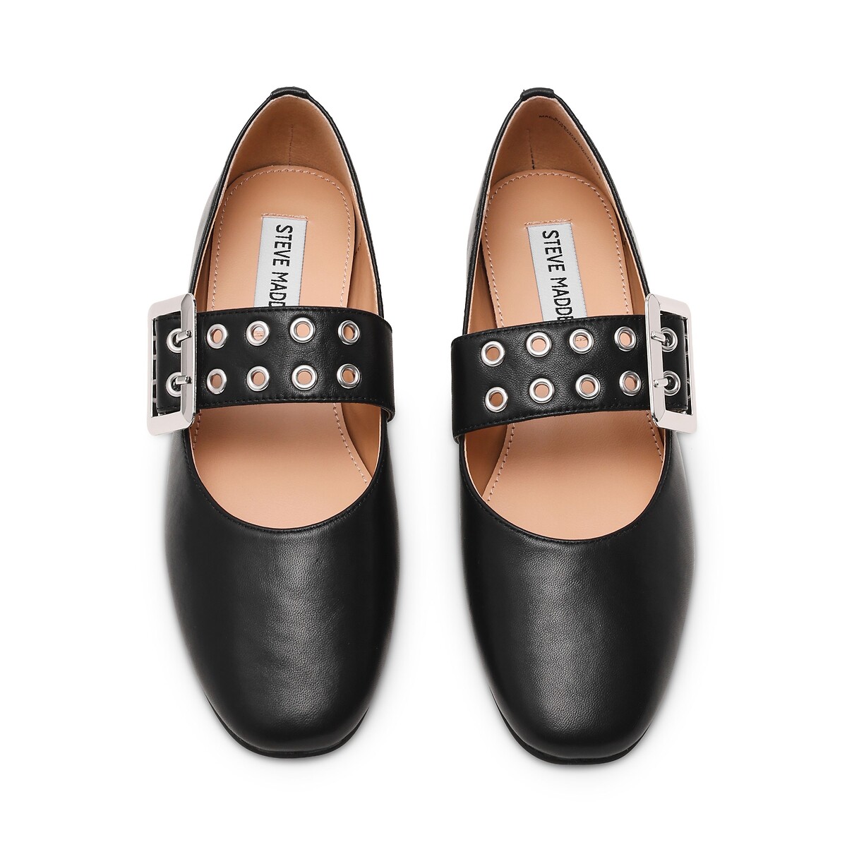 Leren platte ballerina's Atlantica zwart, STEVE MADDEN